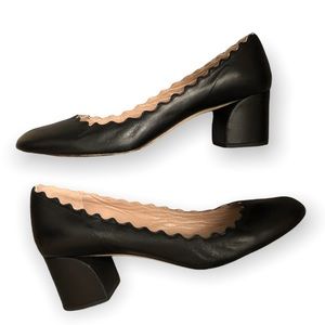 Chloé ‘Lauren’ Scalloped Black Leather Pump
• SZ 36